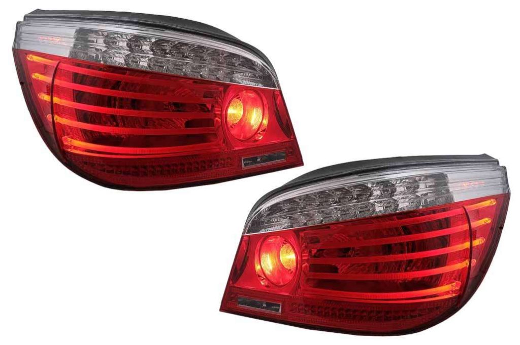 Βλησαρούλης Car Center - LED Taillights suitable for BMW 5 Series E60 (04.2003-03.2007) Red Clear LCI Facelift Design