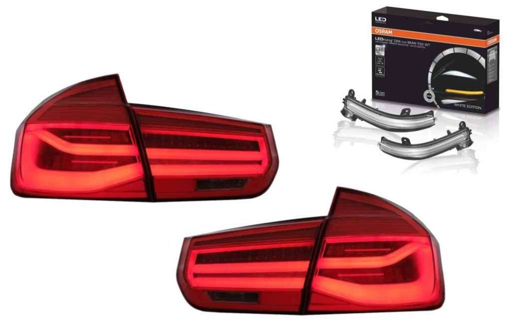 Βλησαρούλης Car Center - Lightning Conversion Kit to LCI Design LED Taillights and Mirror Indicators suitable for BMW 3 Series F30 (2011-2019) with Dynamic Sequential Turning Light