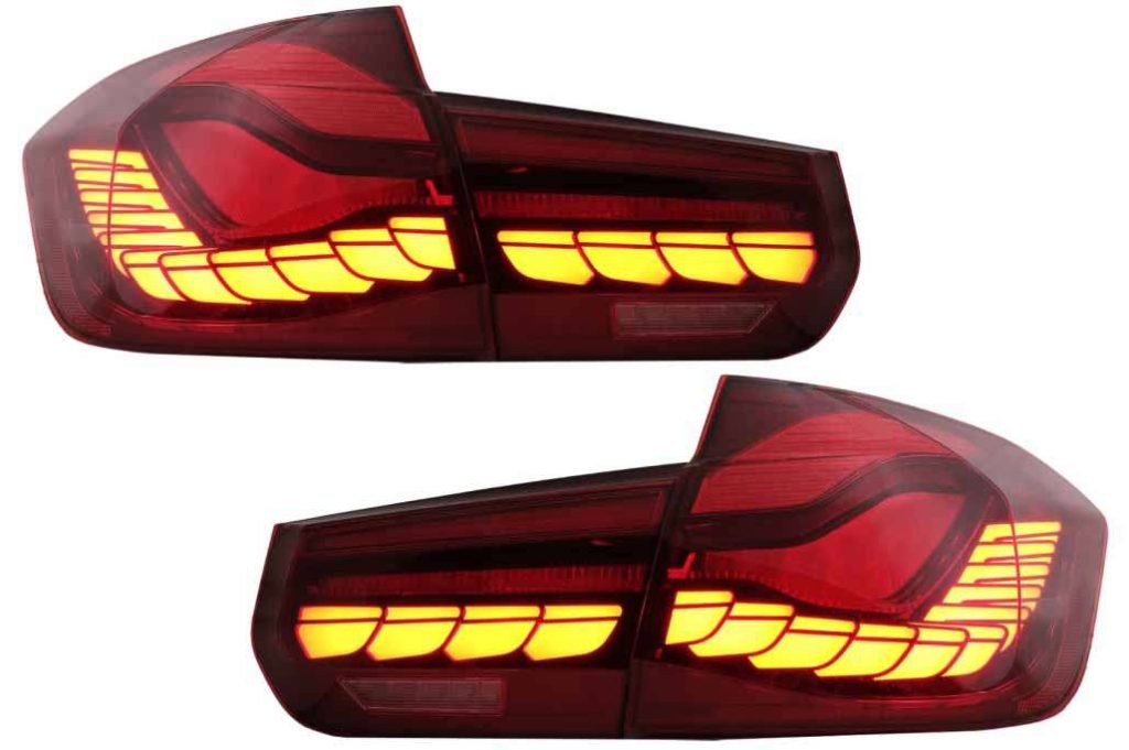 Βλησαρούλης Car Center - OLED Taillights Conversion to M4 Design suitable for BMW 3 Series F30 Pre LCI & LCI (2011-2019) F35 F80 Red Clear with Dynamic Sequential Turning Light