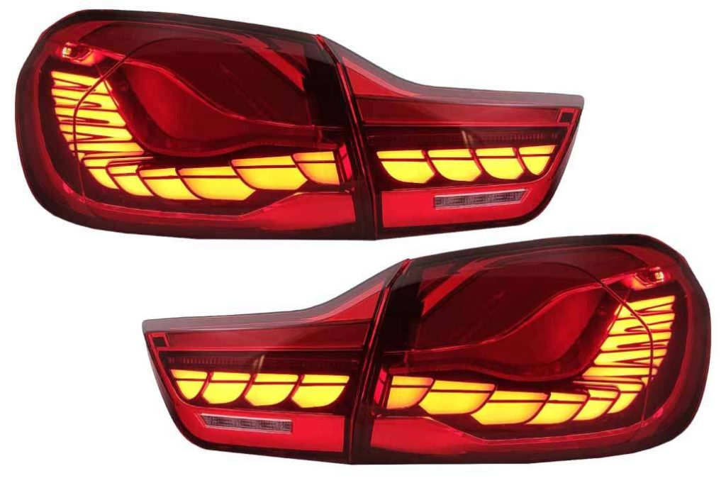 Βλησαρούλης Car Center - OLED Taillights suitable for BMW 4 Series F32 F33 F36 M4 F82 F83 (2013-03.2019) Red Clear with Dynamic Sequential Turning Light