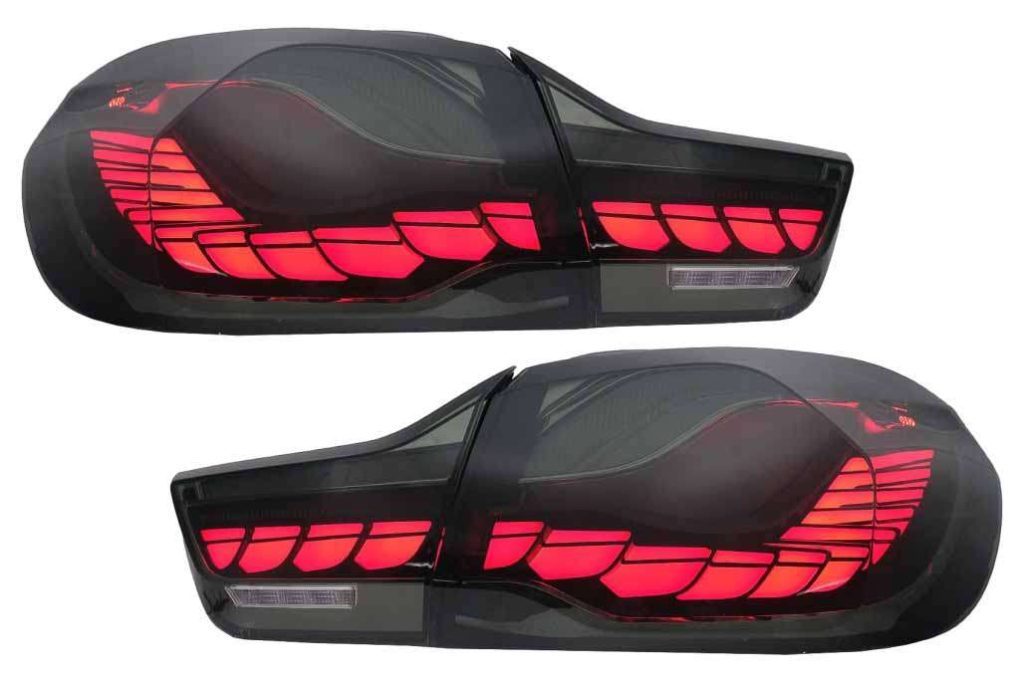 Βλησαρούλης Car Center - OLED Taillights suitable for BMW 4 Series F32 F33 F36 M4 F82 F83 (2013-03.2019) Red Smoke with Dynamic Sequential Turning Light