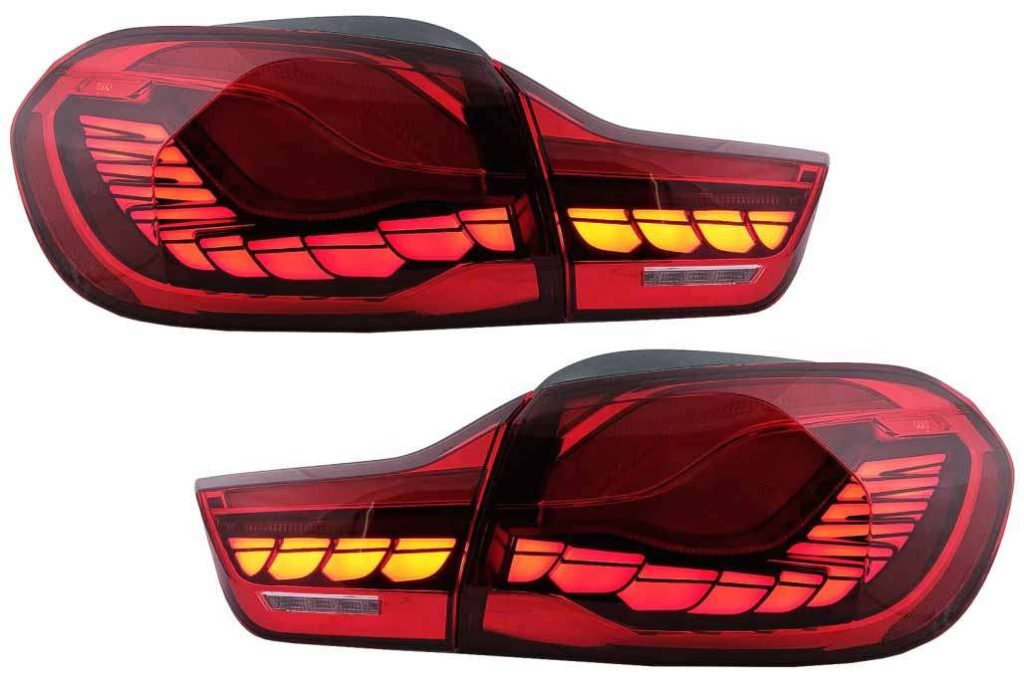 Βλησαρούλης Car Center - OLED Taillights suitable for BMW 4 Series F32 F33 F36 M4 F82 F83 (2013-03.2019) Red with Dynamic Sequential Turning Light