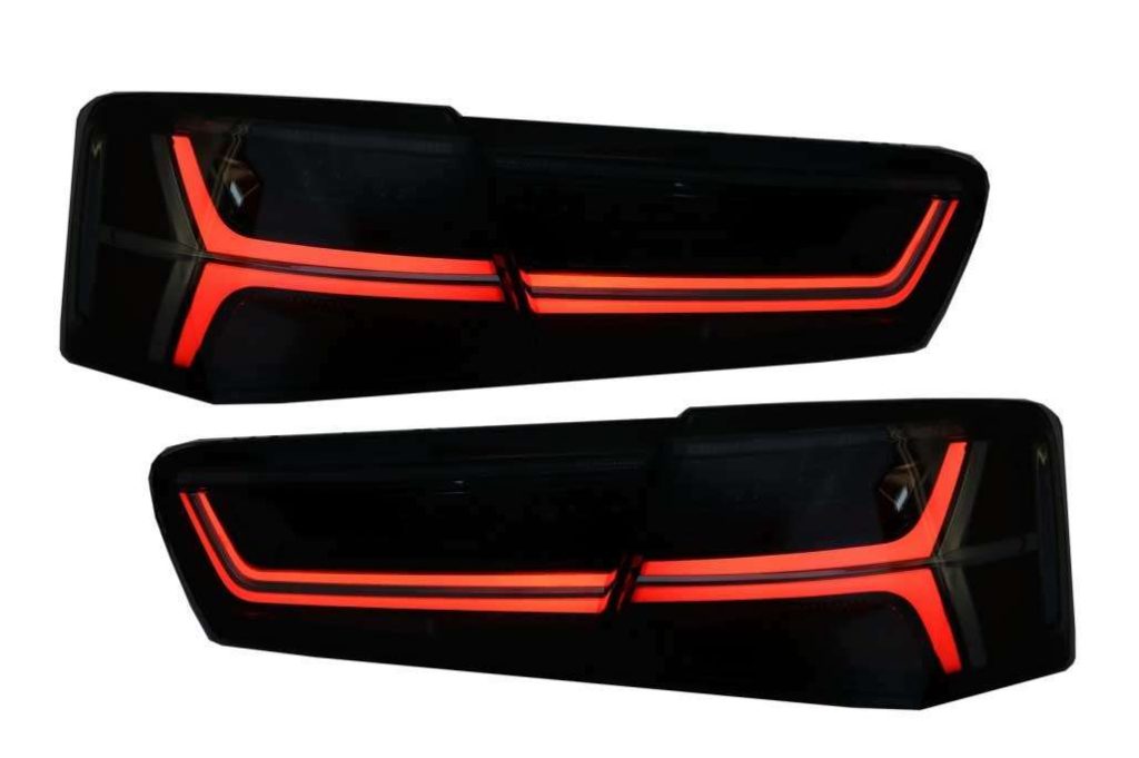 Βλησαρούλης Car Center - Taillights Full LED suitable for Audi A6 4G C7 Limousine (2011-2014) Smoke Facelift Design with Sequential Dynamic Turning Lights