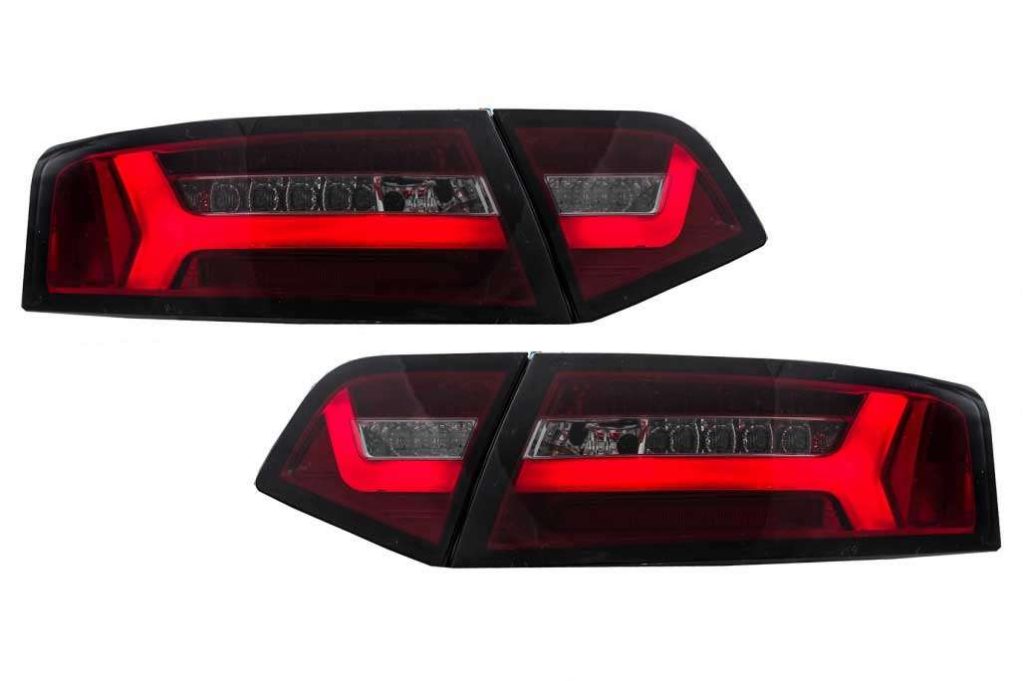 Βλησαρούλης Car Center - Taillights LED suitable for Audi A6 4F2 C6 Limousine (2008-2011) Red Smoke Facelift Design with Sequential Dynamic Turning Lights