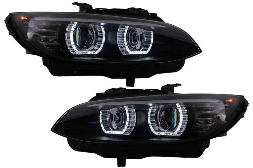 Βλησαρούλης Car Center - Xenon Headlights 3D LED Angel Eyes suitable for BMW 3 Series E92 E93 (2006-2010) U-Type Black
