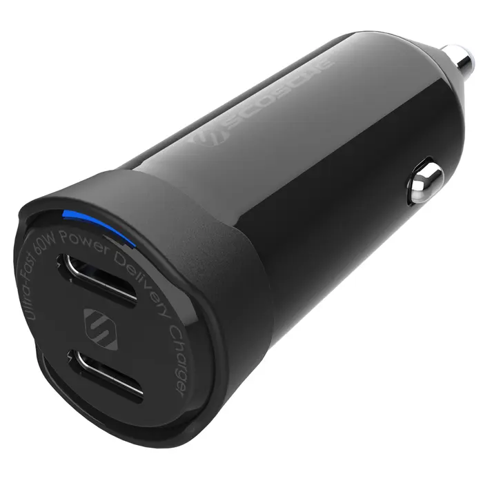 Βλησαρούλης Car Center - Scosche CPDCC60-SP Dual-Port USB-C® Car Charger-
