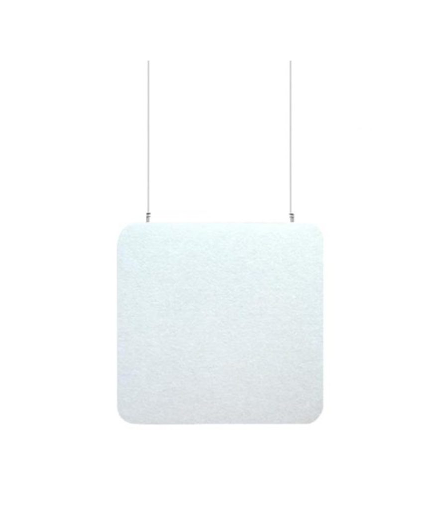 Βλησαρούλης Car Center - Audiodesigner ECOBAFFLE Square Ηχοαπορροφητικά Πάνελ Οροφής 60x60x4cm Λευκό (Σετ 4 Τεμαχίων)-