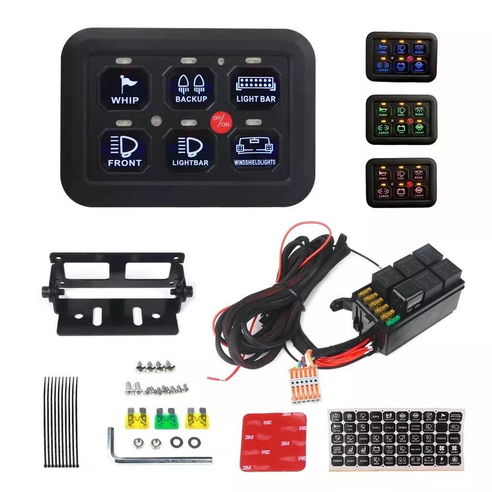 Βλησαρούλης Car Center - LED Πίνακας 6 Θέσεων Εώς1200W με Ρελέ, για Σκάφος, Jeep, UTV, Τροχόσπιτο AIF144