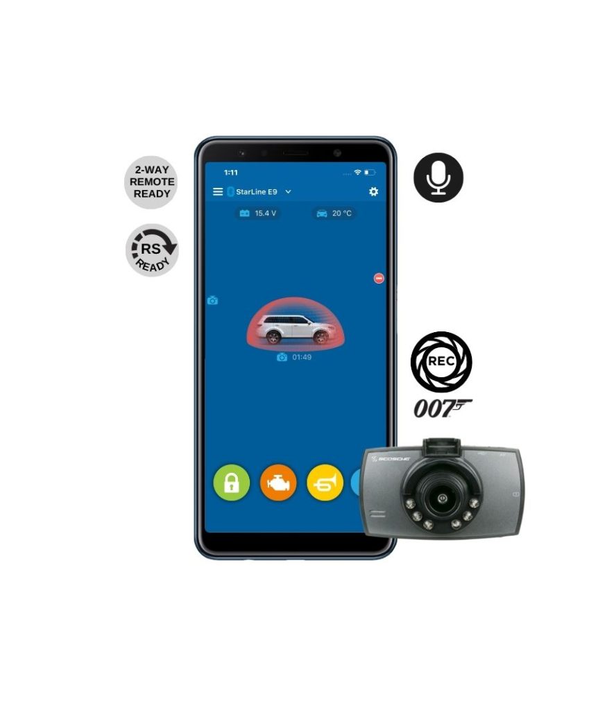 Βλησαρούλης Car Center - StarLine E9-007S V2 Συναγερμός αυτοκινήτου και καταγραφή μέσω κάμερας Scosche-
