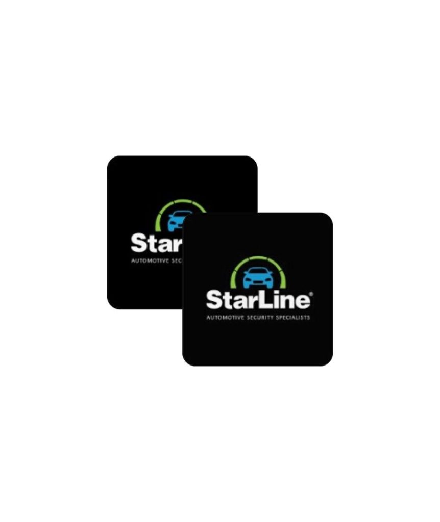 Βλησαρούλης Car Center - StarLine Αυτοκόλλητα Automotive Security Specialists 5x5cm (2 Τεμάχια)-