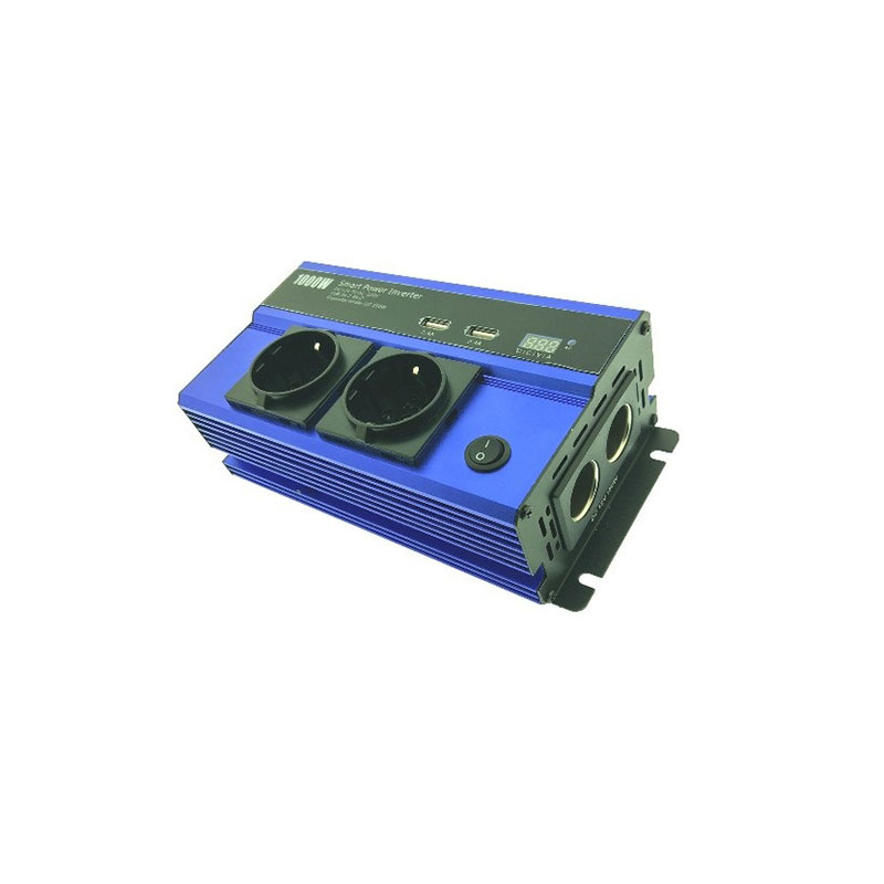 Βλησαρούλης Car Center - Ιnverter 12DC σε 220VAC 1000w με βολτόμετρο, καλώδια, βύσμα ανταπτήρα