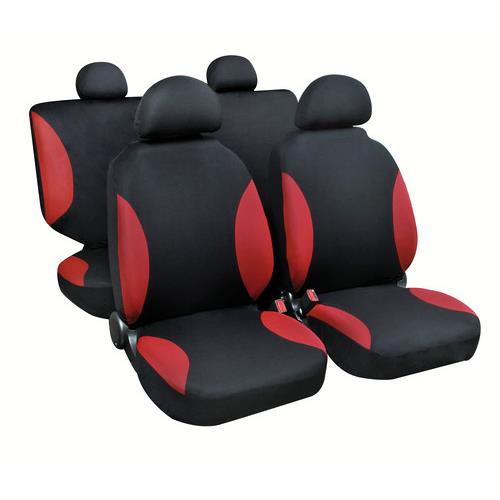 Βλησαρούλης Car Center - ΚΑΛΥΜΜΑΤΑ ΚΑΘΙΣΜΑΤΩΝ PALINURO SET 4ΤΕΜ. ΜΑΥΡΟ/KOKKINO