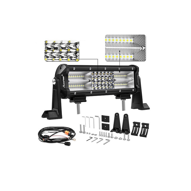 Βλησαρούλης Car Center - Μπάρα LED 36D Με 3 πλέγματα 125W 10-30v combo