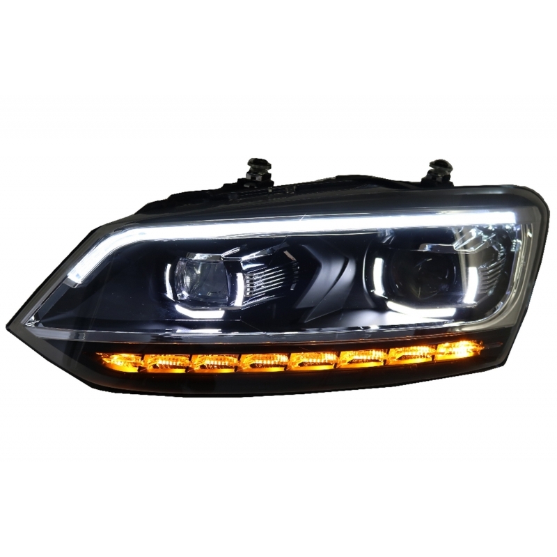 Βλησαρούλης Car Center - Μπροστινά Φανάρια Led Matrix Look Dynamic για VW Polo mk5 6R 6C 2009-2017