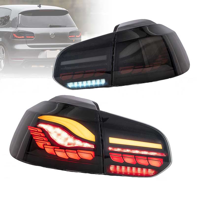 Βλησαρούλης Car Center - Πισινά Φανάρια Set Για Vw Golf VI (6) 08-12 Full Led Dynamic OLED Smoke VLand