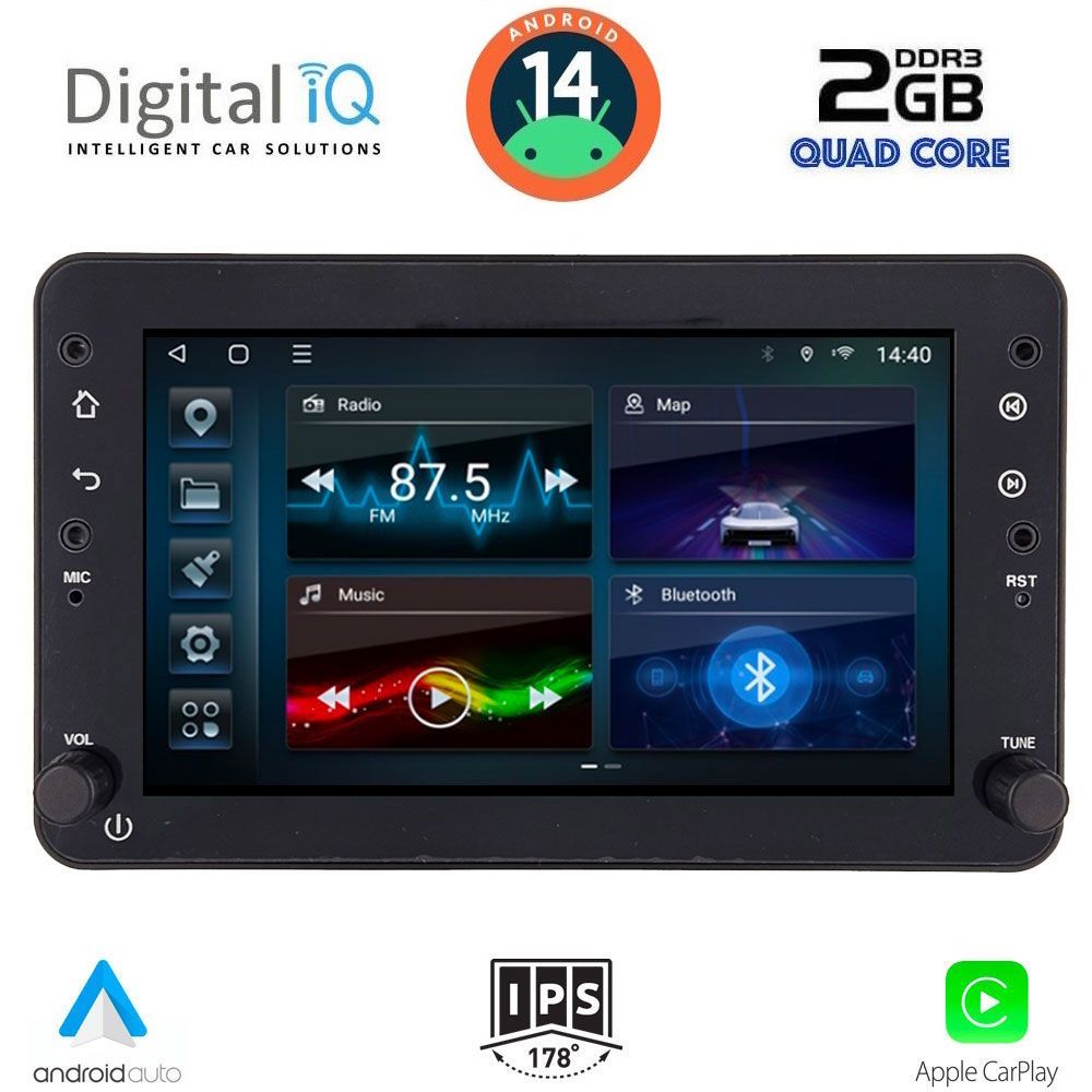 Βλησαρούλης Car Center - DIGITAL IQ BLD 259_CPA (7" DECK) MULTIMEDIA SYSTEM for ALFA ROMEO 159 – SPIDER – BRERA mod. 2004-2012