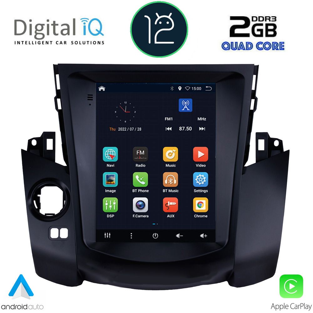 Βλησαρούλης Car Center - DIGITAL IQ BX 2969_CPA TESLA STYLE for TOYOTA RAV 4 mod. 2006-2012