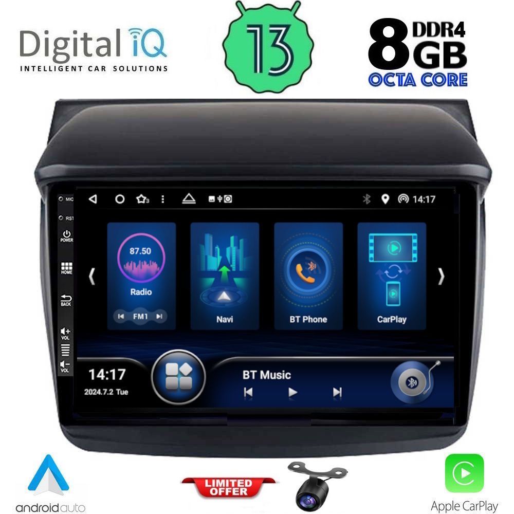 Βλησαρούλης Car Center - DIQ BXD 8436_CPA (9inc) MULTIMEDIA TABLET for MITSUBISHI L200 mod. 2006-2015