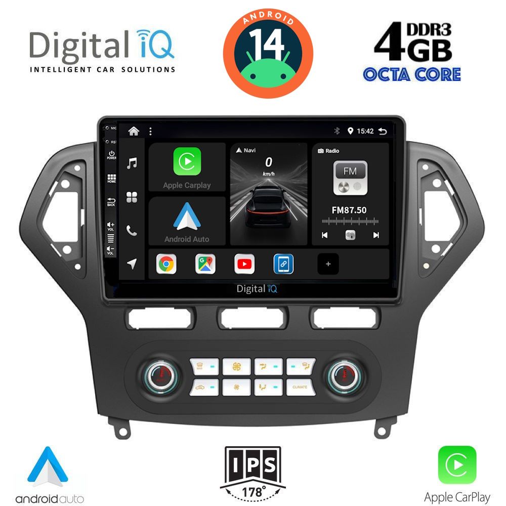 Βλησαρούλης Car Center - DIGITAL IQ BXF 6162_CPAA CLIMA (10inc) MULTIMEDIA TABLET for FORD MONDEO mod. 2007-2011