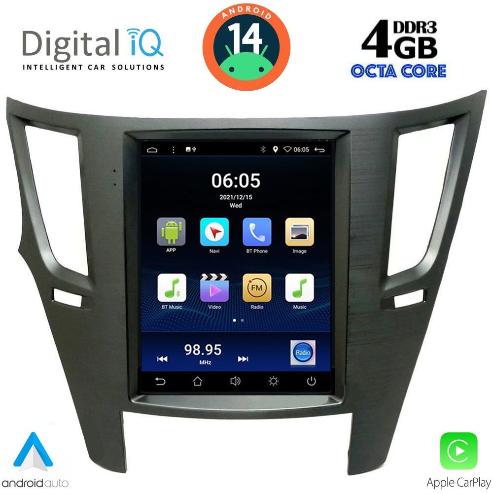 Βλησαρούλης Car Center - DIGITAL IQ BXF 6962_CPAA TESLA STYLE for SUBARU LEGACY – OUTBACK mod. 2009>