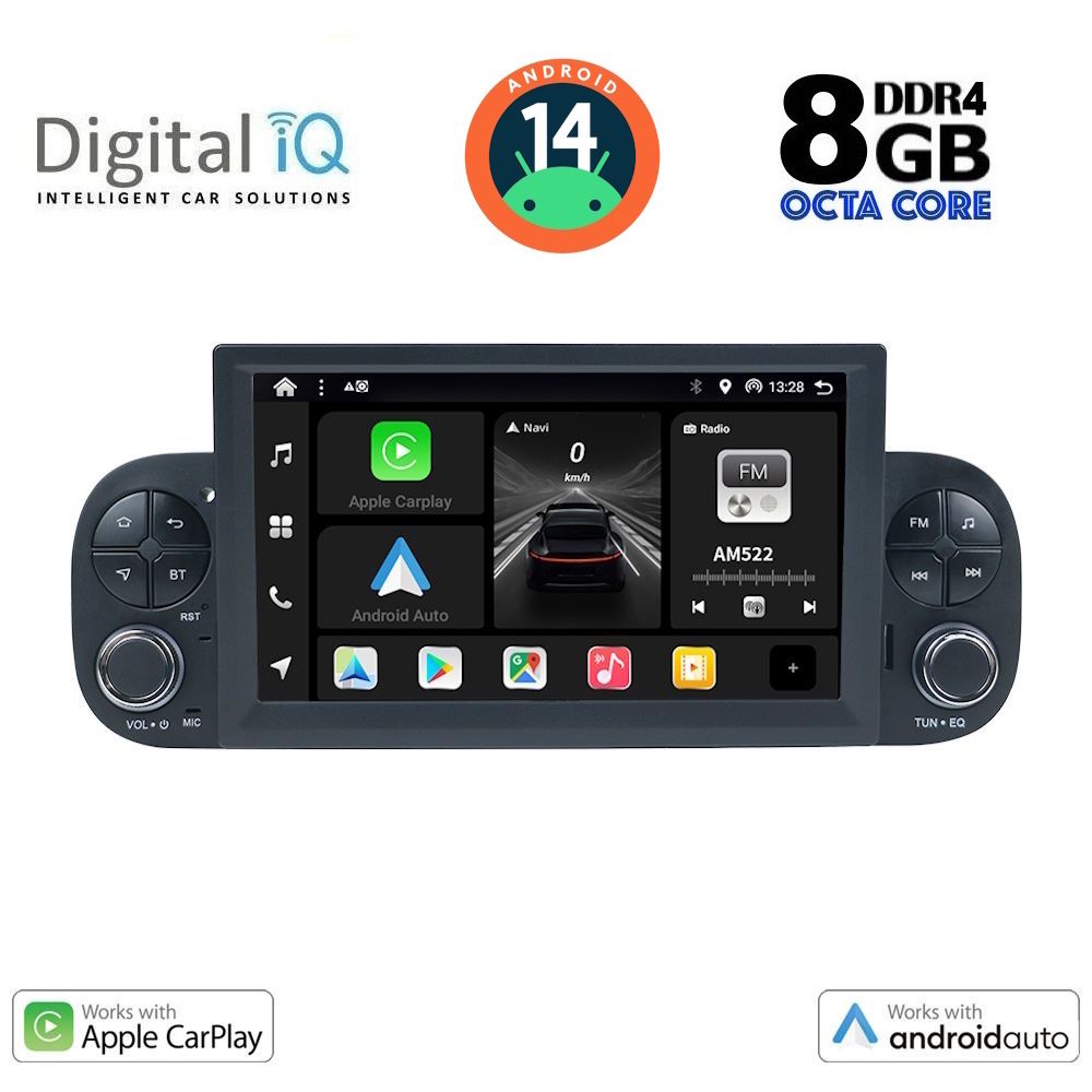 Βλησαρούλης Car Center - DIGITAL IQ BXF 722_CPAA (7" DECK) MULTIMEDIA SYSTEM for FIAT PANDA mod. 2012-2021