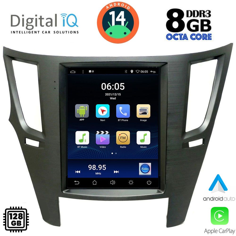 Βλησαρούλης Car Center - DIGITAL IQ BXF 7962_CPAA TESLA STYLE for SUBARU LEGACY – OUTBACK mod. 2009>