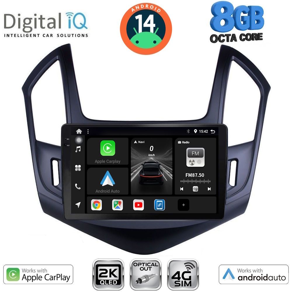 Βλησαρούλης Car Center - DIGITAL IQ BXK 20077_CPAA (9inc) MULTIMEDIA TABLET for CHEVROLET CRUZE mod. 2013-2015