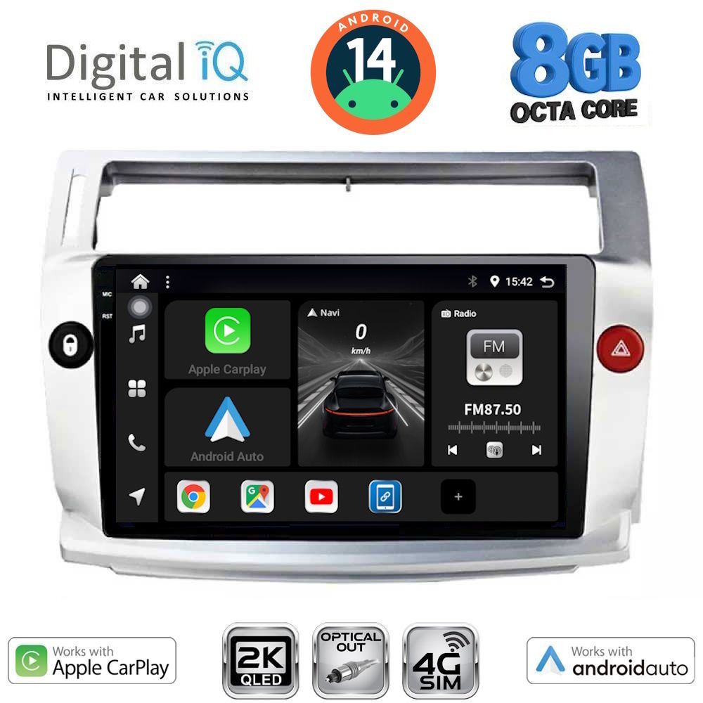 Βλησαρούλης Car Center - DIGITAL IQ BXK 20084_CPAA (9inc) MULTIMEDIA TABLET for CITROEN C4  mod. 2004-2011