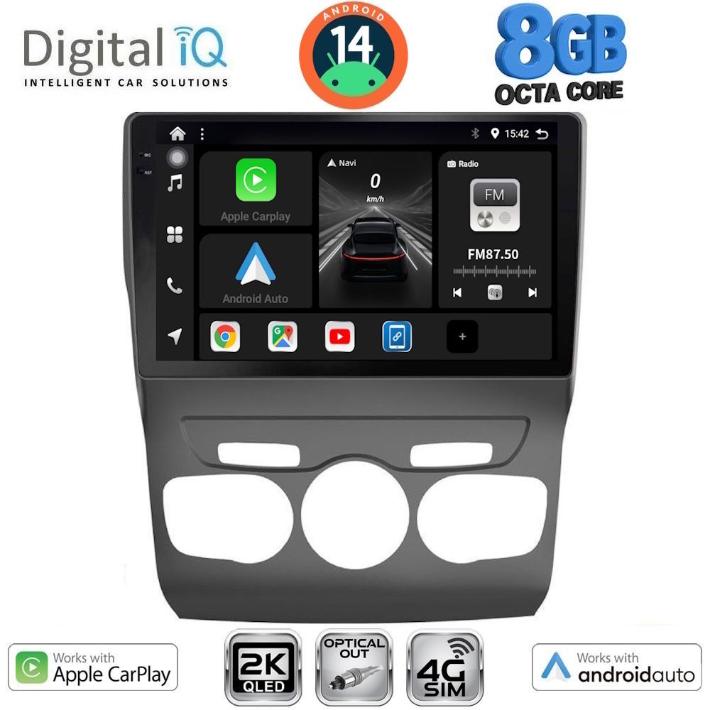 Βλησαρούλης Car Center - DIGITAL IQ BXK 20085_CPAA (10inc) MULTIMEDIA TABLET for CITROEN C4 -DS4 mod. 2011-2018