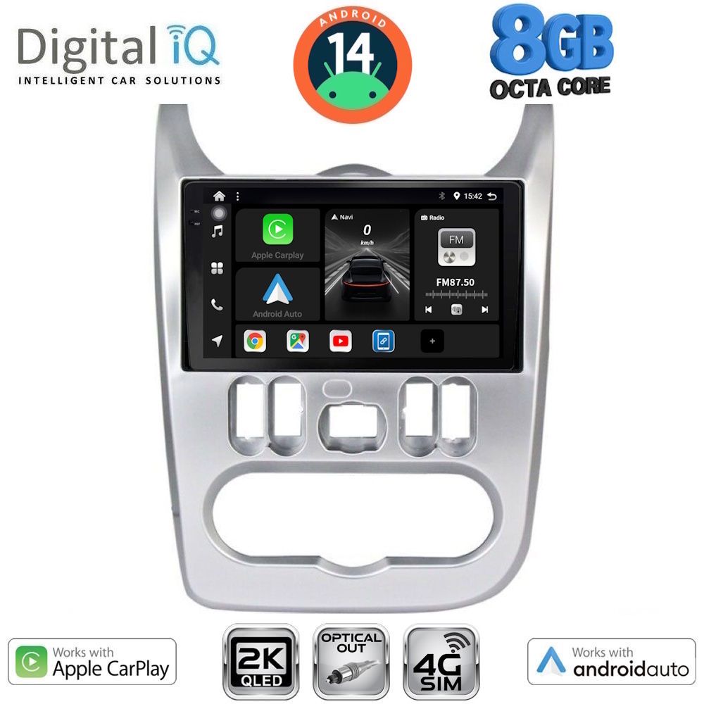 Βλησαρούλης Car Center - DIGITAL IQ BXK 20101_CPAA (9inc) MULTIMEDIA TABLET for DACIA DUSTER – LOGAN – SANDERO mod. 2006-2012