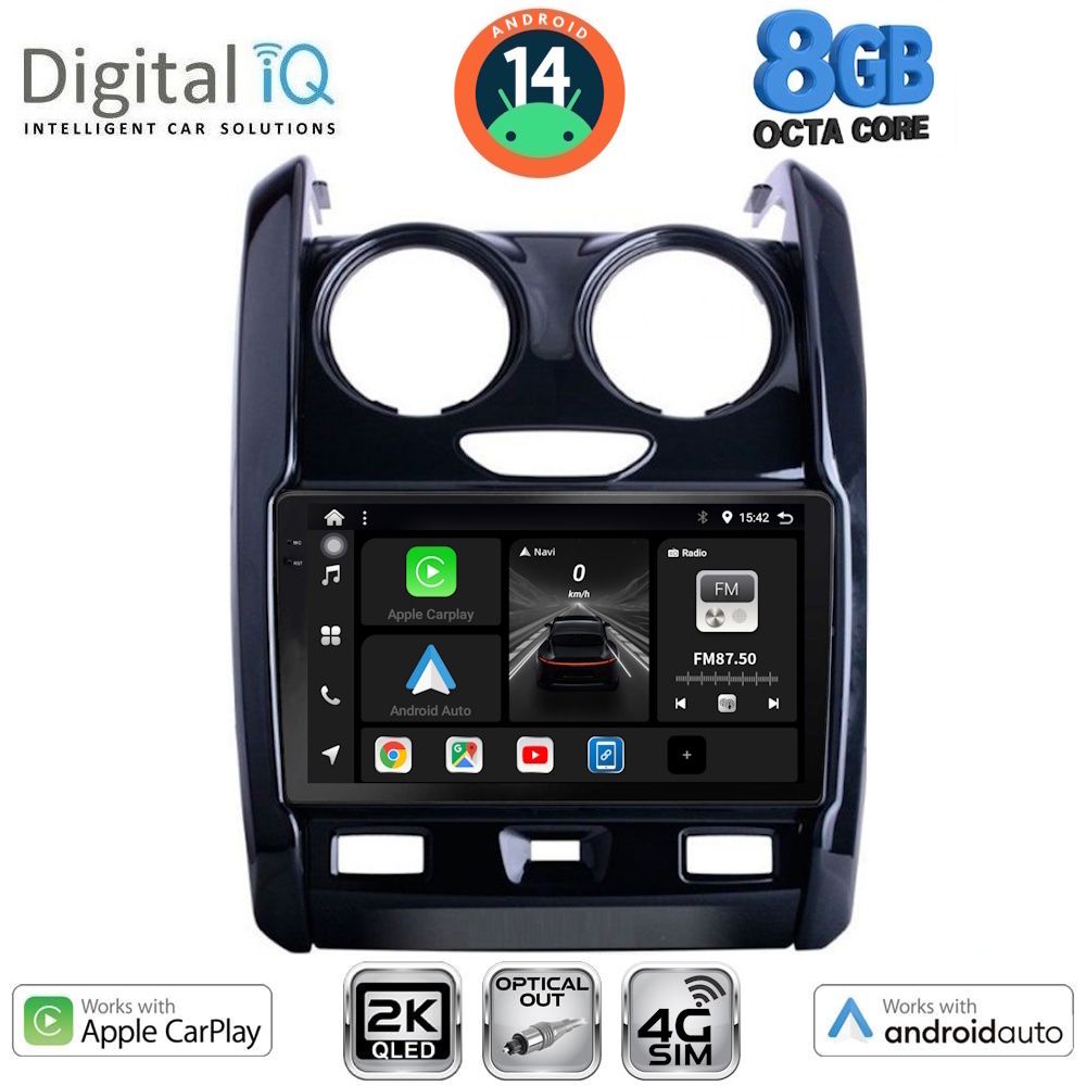 Βλησαρούλης Car Center - DIGITAL IQ BXK 20103_CPAA (9inc) MULTIMEDIA TABLET for DACIA DUSTER mod. 2012-2019