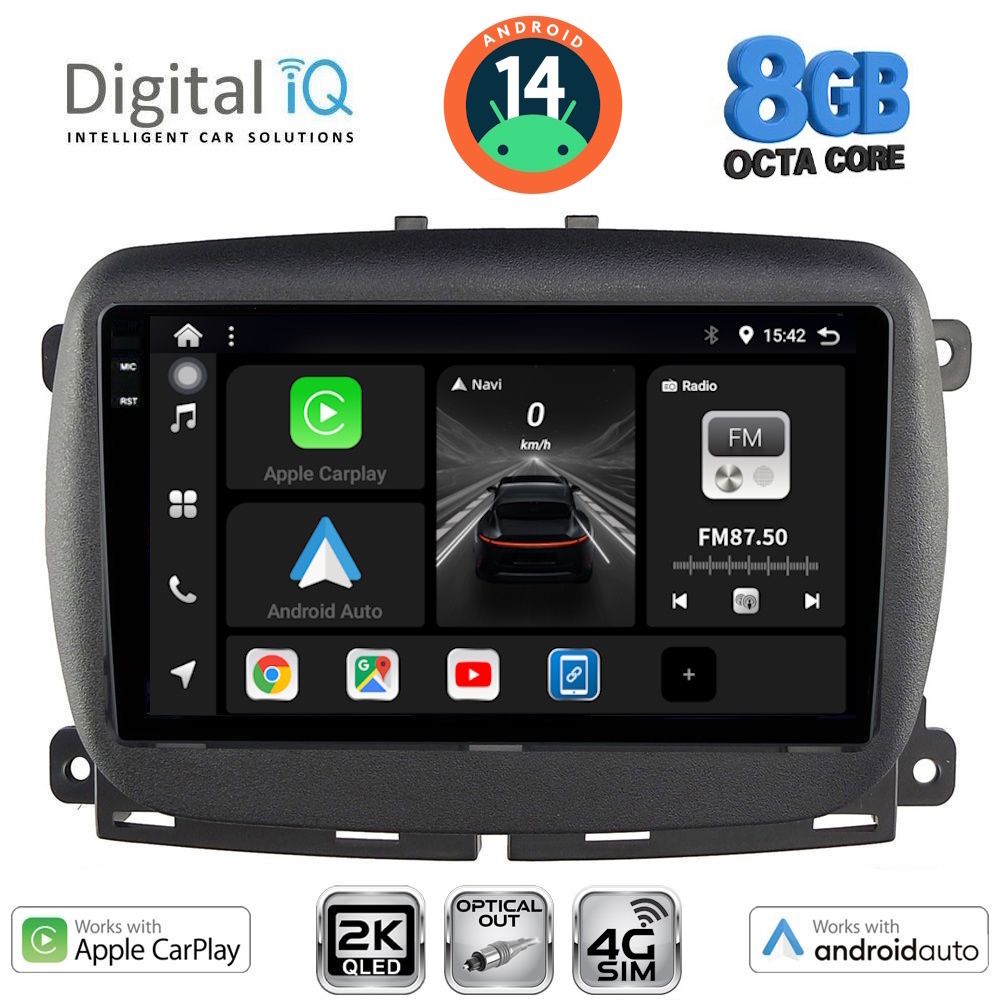 Βλησαρούλης Car Center - DIGITAL IQ BXK 20131_CPAA (9inc) MULTIMEDIA TABLET for FIAT 500 mod. 2016>