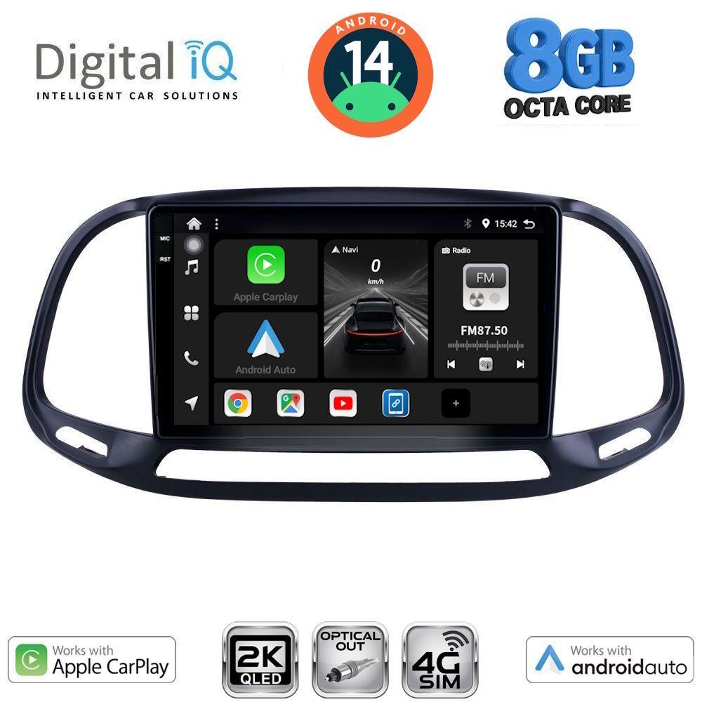 Βλησαρούλης Car Center - DIGITAL IQ BXK 20138_CPAA (9inc) MULTIMEDIA TABLET for FIAT DOBLO – OPEL COMBO mod. 2015-2018