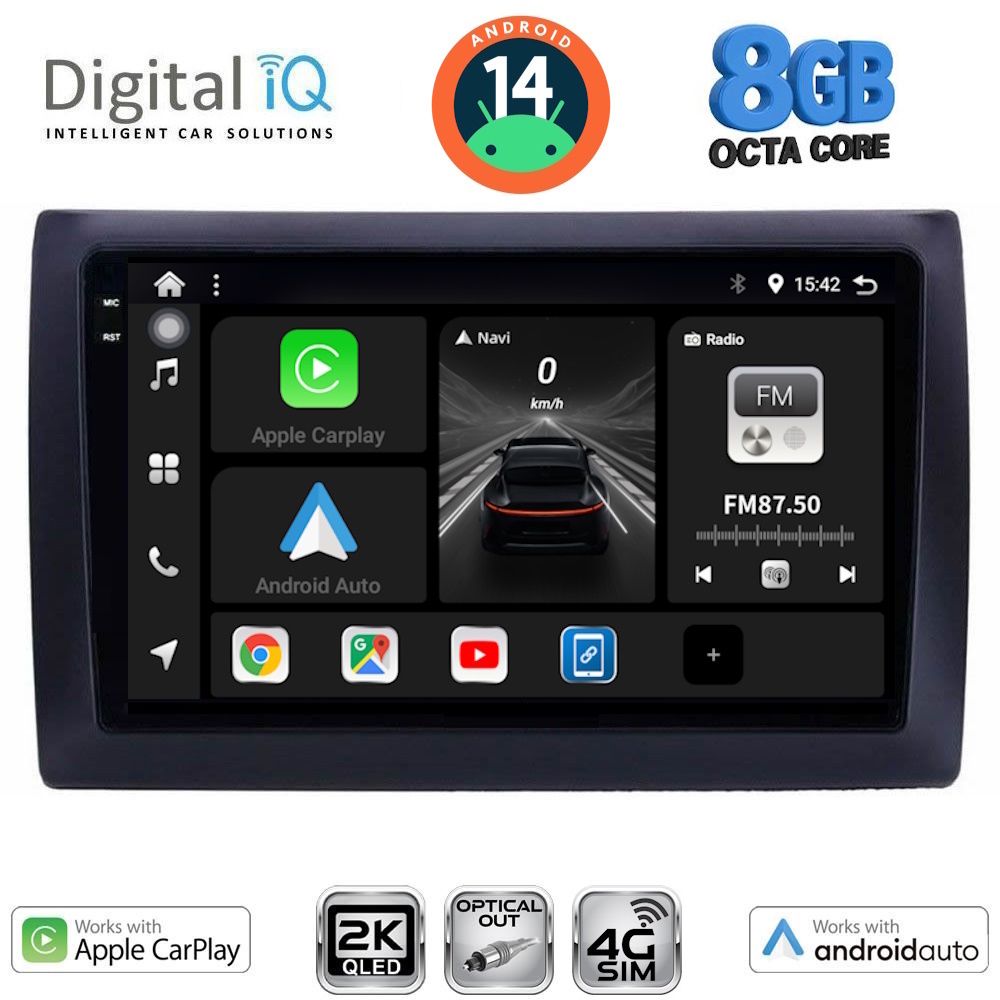 Βλησαρούλης Car Center - DIGITAL IQ BXK 20145_CPAA (9inc) MULTIMEDIA TABLET for FIAT STILO mod. 2001-2007