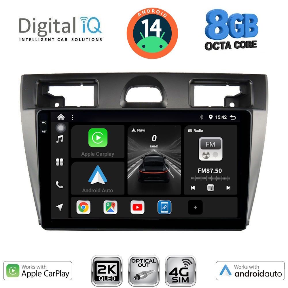 Βλησαρούλης Car Center - DIGITAL IQ BXK 20153_CPAA (9inc) MULTIMEDIA TABLET for FORD FIESTA mod. 2005-2008