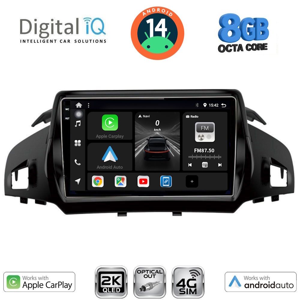 Βλησαρούλης Car Center - DIGITAL IQ BXK 20160_CPAA (9inc) MULTIMEDIA TABLET for FORD KUGA mod. 2013-2019 – CMAX mod. 2011>