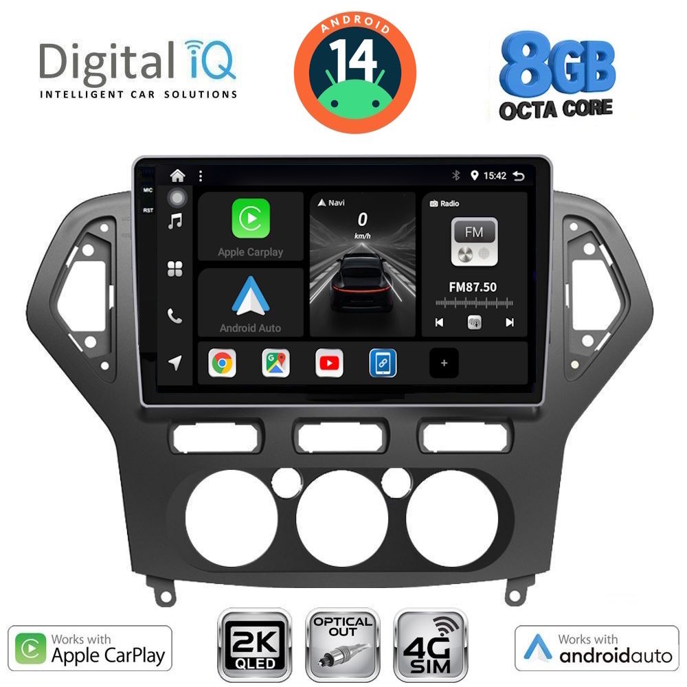 Βλησαρούλης Car Center - DIGITAL IQ BXK 20162_CPAA A/C (10inc) MULTIMEDIA TABLET for FORD MONDEO mod. 2007-2011