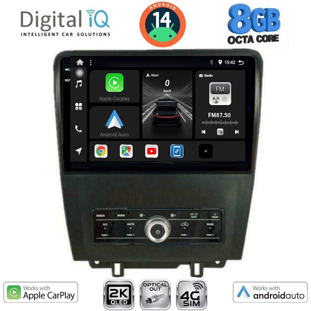 Βλησαρούλης Car Center - DIGITAL IQ BXK 20165_CPAA (9inc) MULTIMEDIA TABLET for FORD MUSTANG mod. 2010-2015