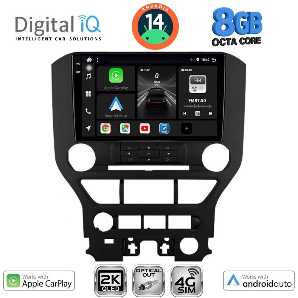Βλησαρούλης Car Center - DIGITAL IQ BXK 20166_CPAA (9inc) MULTIMEDIA TABLET for FORD MUSTANG mod. 2015-2020