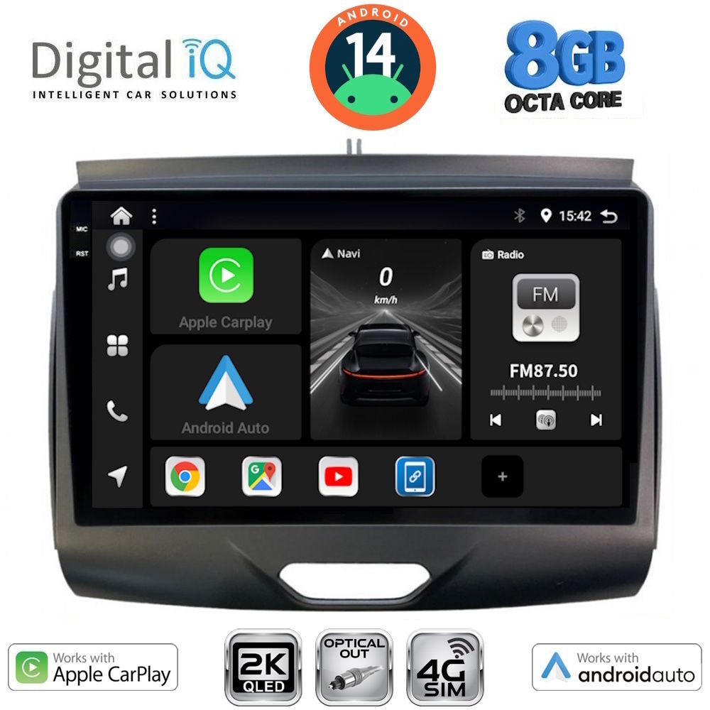 Βλησαρούλης Car Center - DIGITAL IQ BXK 20172_CPAA (9inc) MULTIMEDIA TABLET for FORD RANGER mod. 2015-2018
