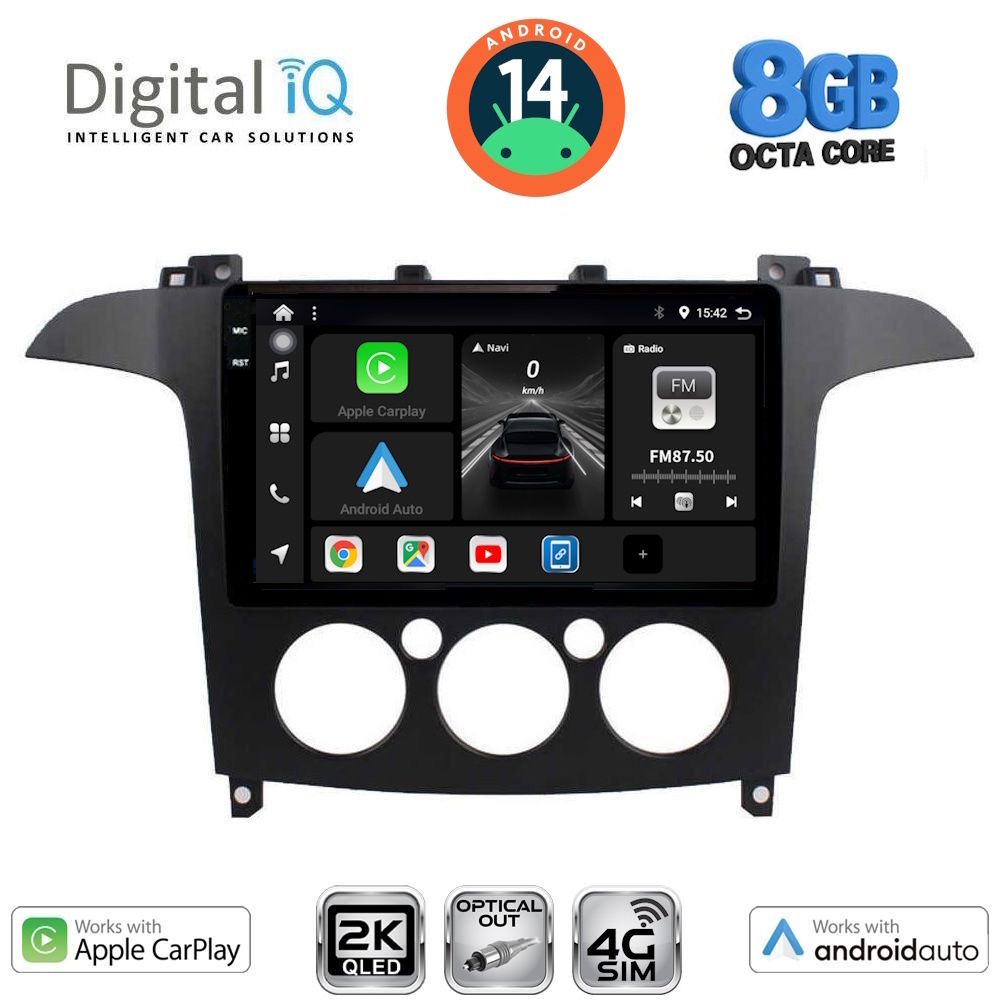 Βλησαρούλης Car Center - DIGITAL IQ BXK 20175_CPAA A/C (9inc) MULTIMEDIA TABLET for FORD SMAX mod. 2006-2014