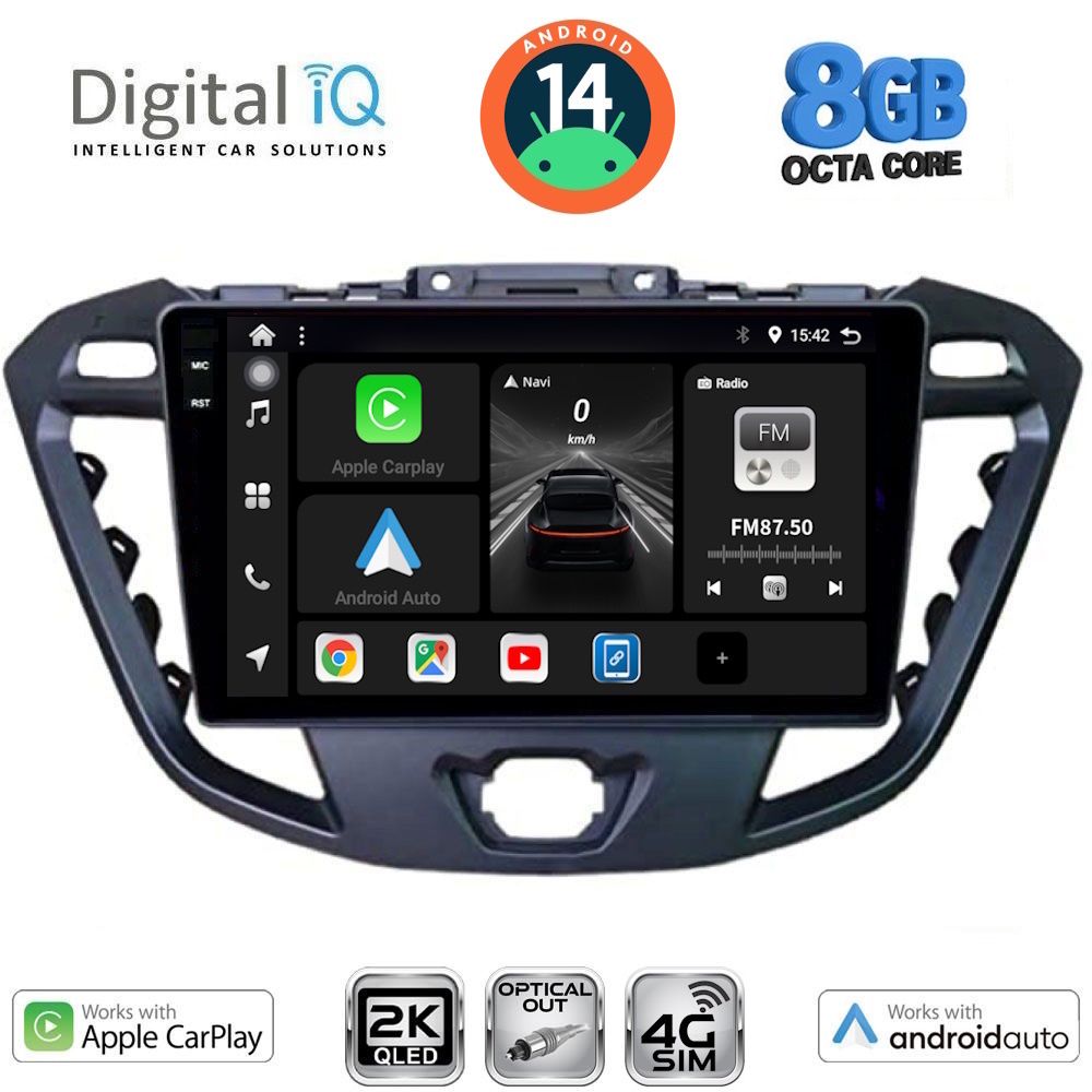 Βλησαρούλης Car Center - DIGITAL IQ BXK 20177_CPAA (9inc) MULTIMEDIA TABLET for FORD TRANSIT CUSTOM | TOURNEO CUSTOM mod. 2013-2019