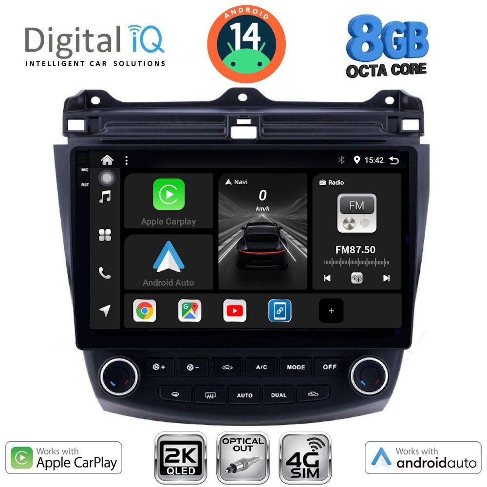 Βλησαρούλης Car Center - DIGITAL IQ BXK 20182_CPAA (10inc) MULTIMEDIA TABLET for HONDA ACCORD mod. 2003-2007