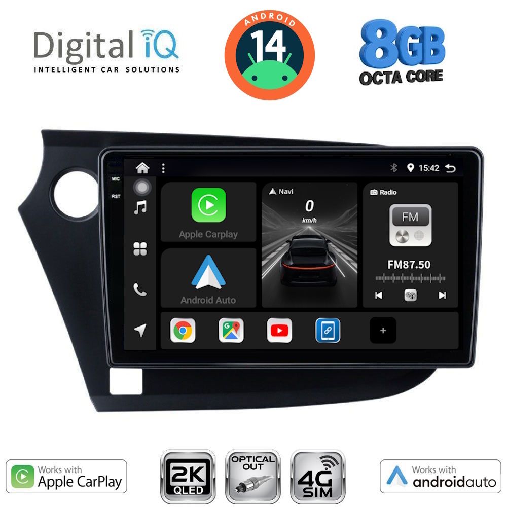Βλησαρούλης Car Center - DIGITAL IQ BXK 20205_CPAA (9inc) MULTIMEDIA TABLET for HONDA INSIGHT mod. 2009-2014
