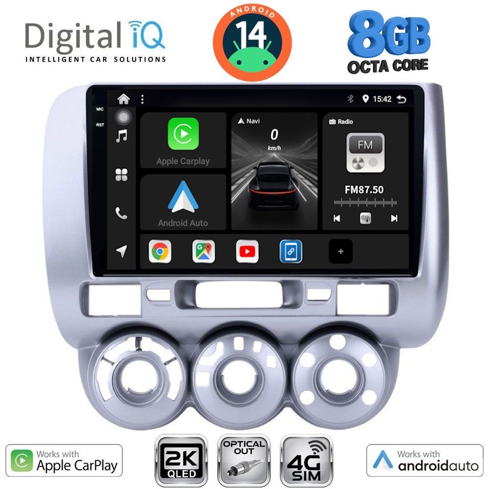 Βλησαρούλης Car Center - DIGITAL IQ BXK 20210_CPAA A/C (9inc) MULTIMEDIA TABLET for HONDA JAZZ mod. 2002-2008