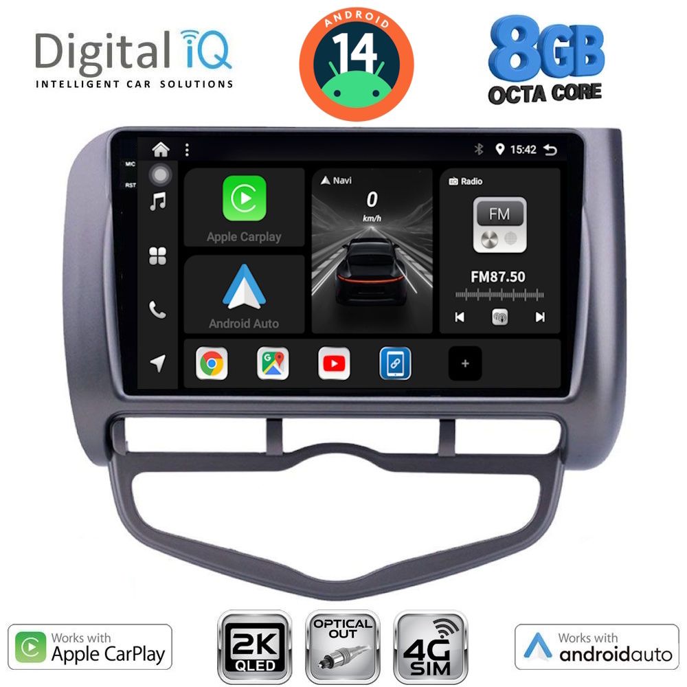 Βλησαρούλης Car Center - DIGITAL IQ BXK 20210_CPAA CLIMA (9inc) MULTIMEDIA TABLET for HONDA JAZZ mod. 2002-2008