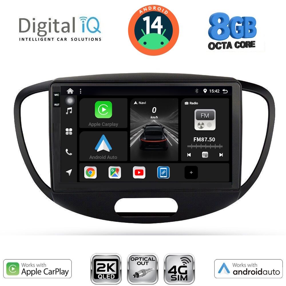 Βλησαρούλης Car Center - DIGITAL IQ BXK 20223_CPAA (9inc) MULTIMEDIA TABLET for HYUNDAI i10 mod. 2008-2013