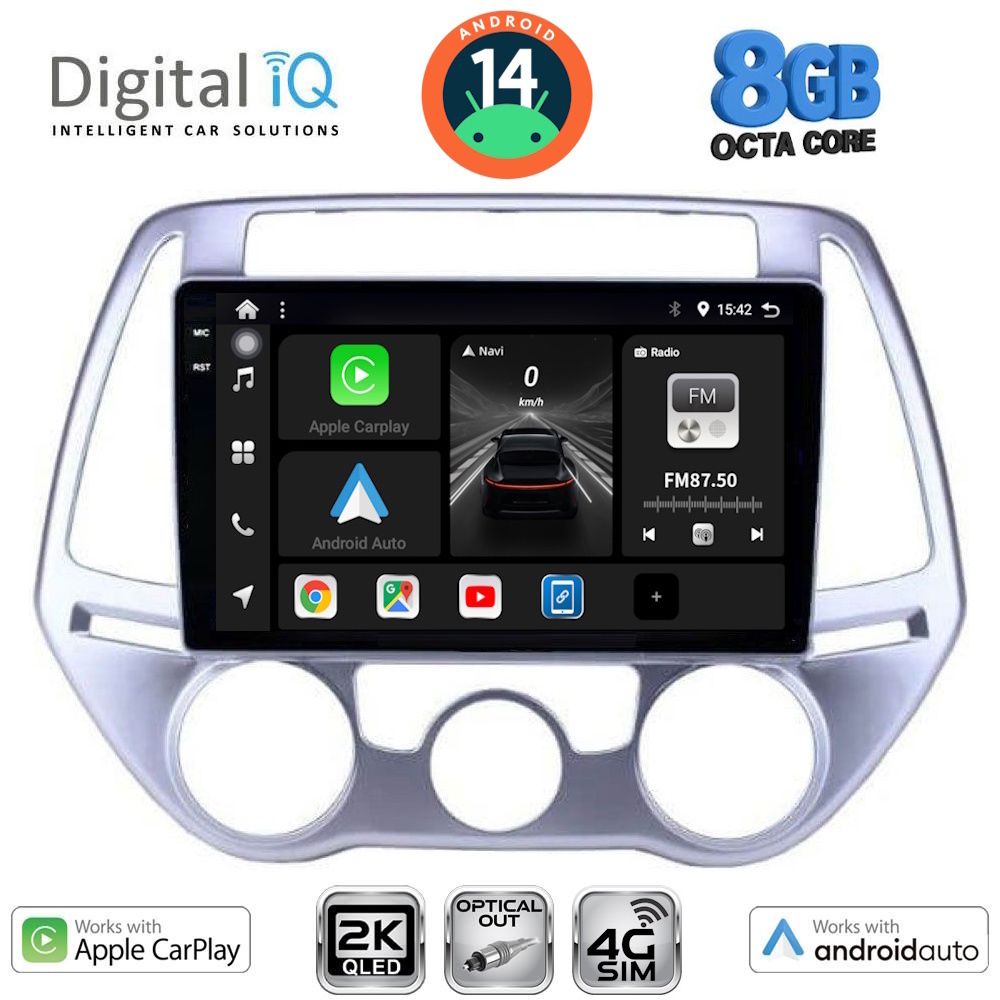 Βλησαρούλης Car Center - DIGITAL IQ BXK 20227_CPAA A/C (9inc) MULTIMEDIA TABLET for HYUNDAI i20 mod. 2008-2012