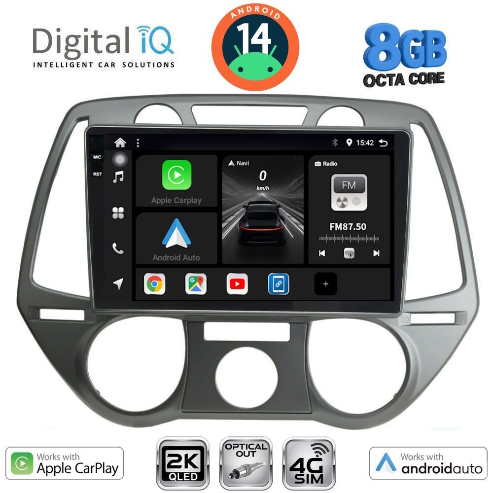 Βλησαρούλης Car Center - DIGITAL IQ BXK 20228_CPAA A/C (9inc) MULTIMEDIA TABLET for HYUNDAI i20 mod. 2008-2012