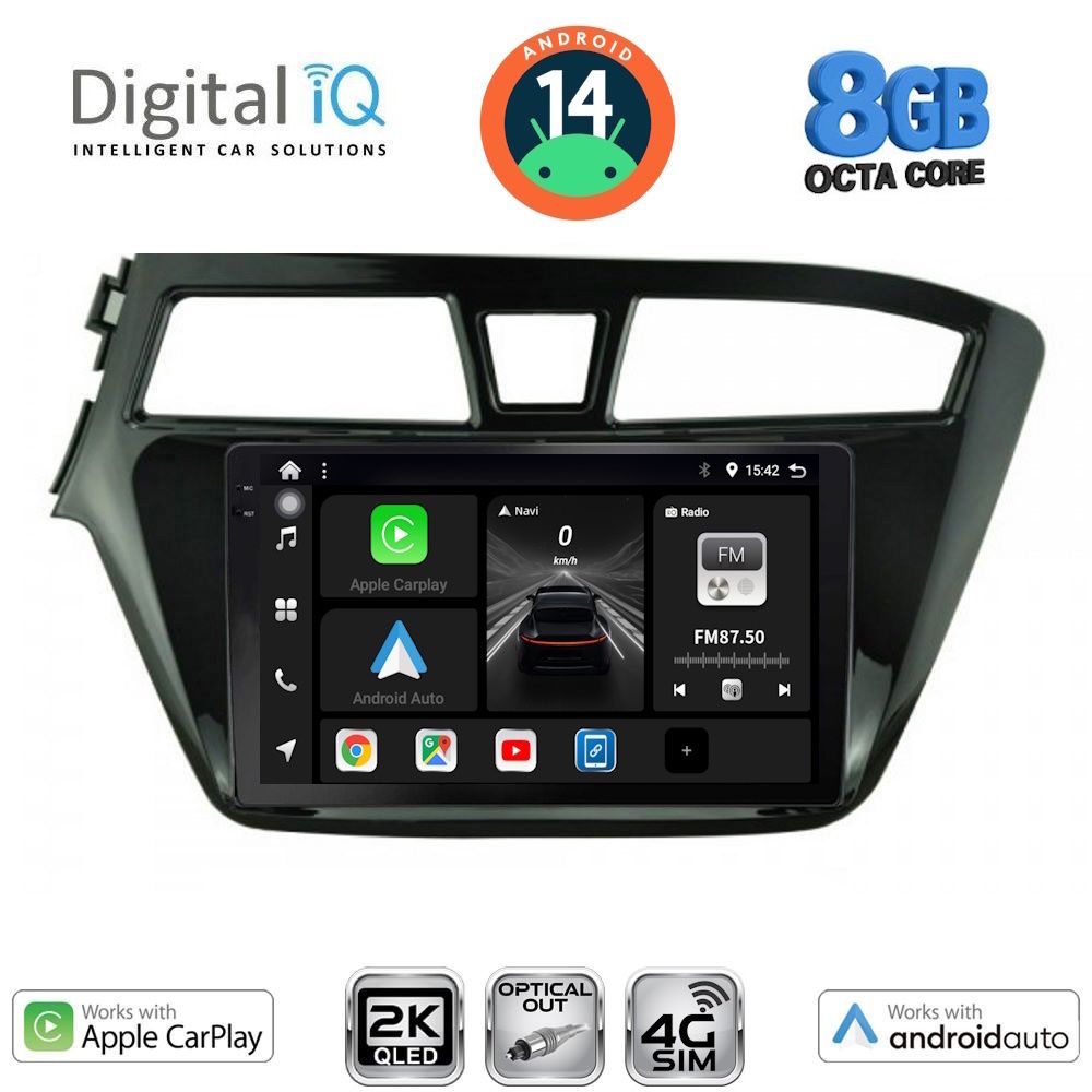Βλησαρούλης Car Center - DIGITAL IQ BXK 20229_CPAA (9inc) MULTIMEDIA TABLET for HYUNDAI i20 mod. 2014-2018
